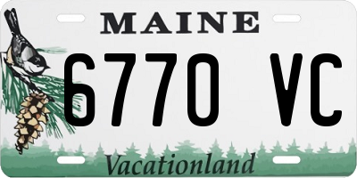 ME license plate 6770VC