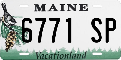 ME license plate 6771SP