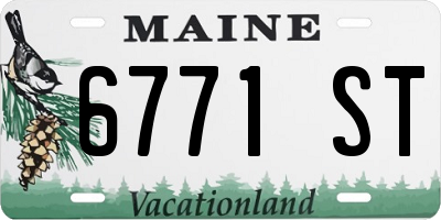 ME license plate 6771ST