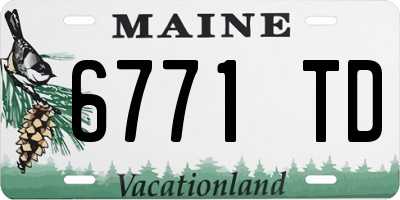 ME license plate 6771TD