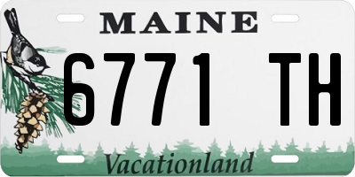 ME license plate 6771TH