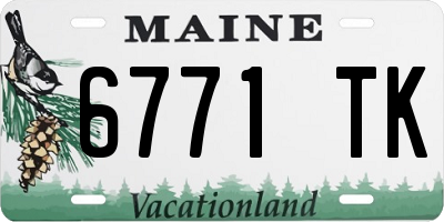 ME license plate 6771TK