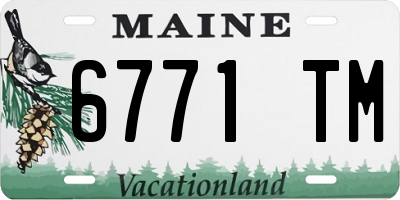 ME license plate 6771TM