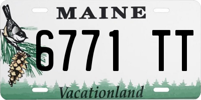 ME license plate 6771TT