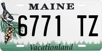 ME license plate 6771TZ