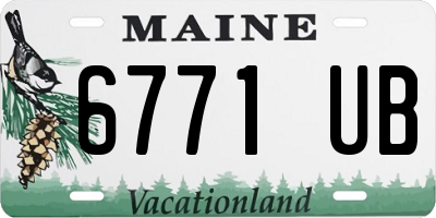 ME license plate 6771UB