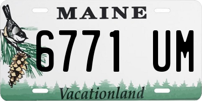 ME license plate 6771UM