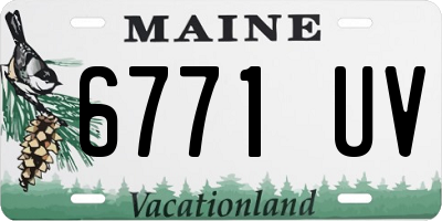 ME license plate 6771UV