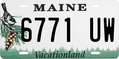 ME license plate 6771UW