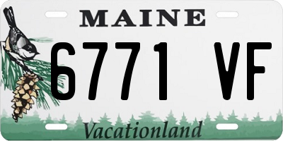 ME license plate 6771VF