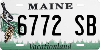 ME license plate 6772SB