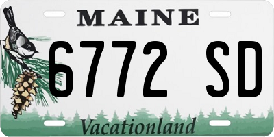 ME license plate 6772SD