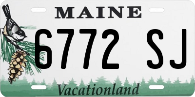 ME license plate 6772SJ