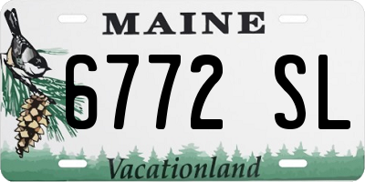 ME license plate 6772SL