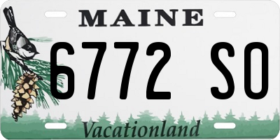 ME license plate 6772SO