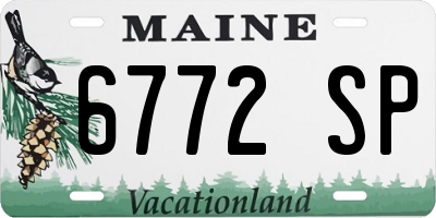 ME license plate 6772SP