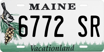 ME license plate 6772SR
