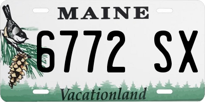 ME license plate 6772SX