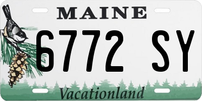 ME license plate 6772SY