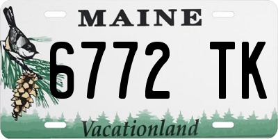 ME license plate 6772TK