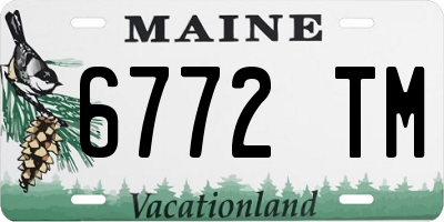 ME license plate 6772TM
