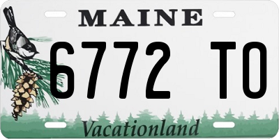 ME license plate 6772TO