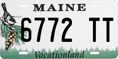 ME license plate 6772TT