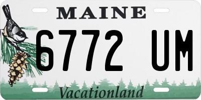 ME license plate 6772UM