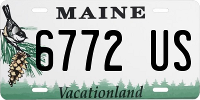 ME license plate 6772US