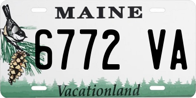 ME license plate 6772VA