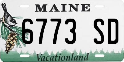 ME license plate 6773SD