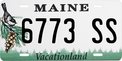 ME license plate 6773SS