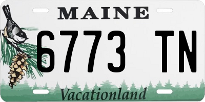 ME license plate 6773TN