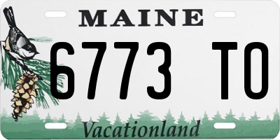 ME license plate 6773TO