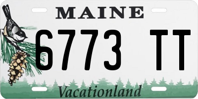 ME license plate 6773TT