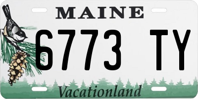 ME license plate 6773TY