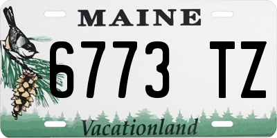 ME license plate 6773TZ