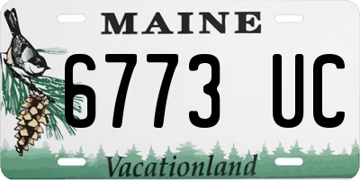 ME license plate 6773UC