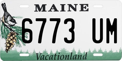 ME license plate 6773UM