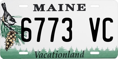 ME license plate 6773VC