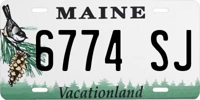 ME license plate 6774SJ