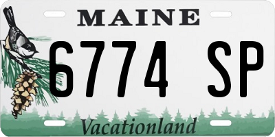 ME license plate 6774SP