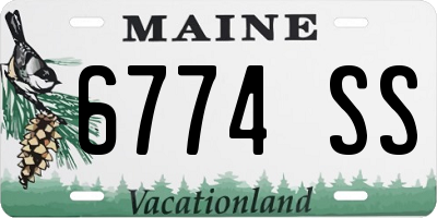 ME license plate 6774SS
