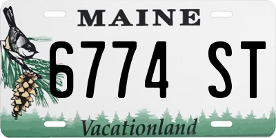 ME license plate 6774ST