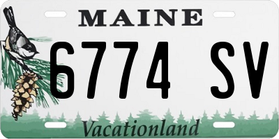 ME license plate 6774SV