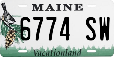 ME license plate 6774SW