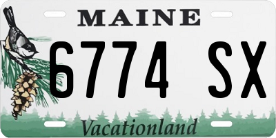 ME license plate 6774SX