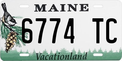 ME license plate 6774TC