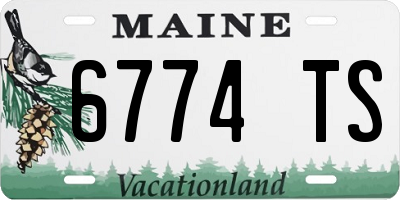 ME license plate 6774TS