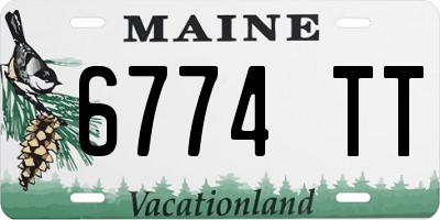 ME license plate 6774TT